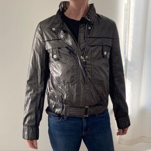 Sportmax Metallic Gray Jacket Windbreaker